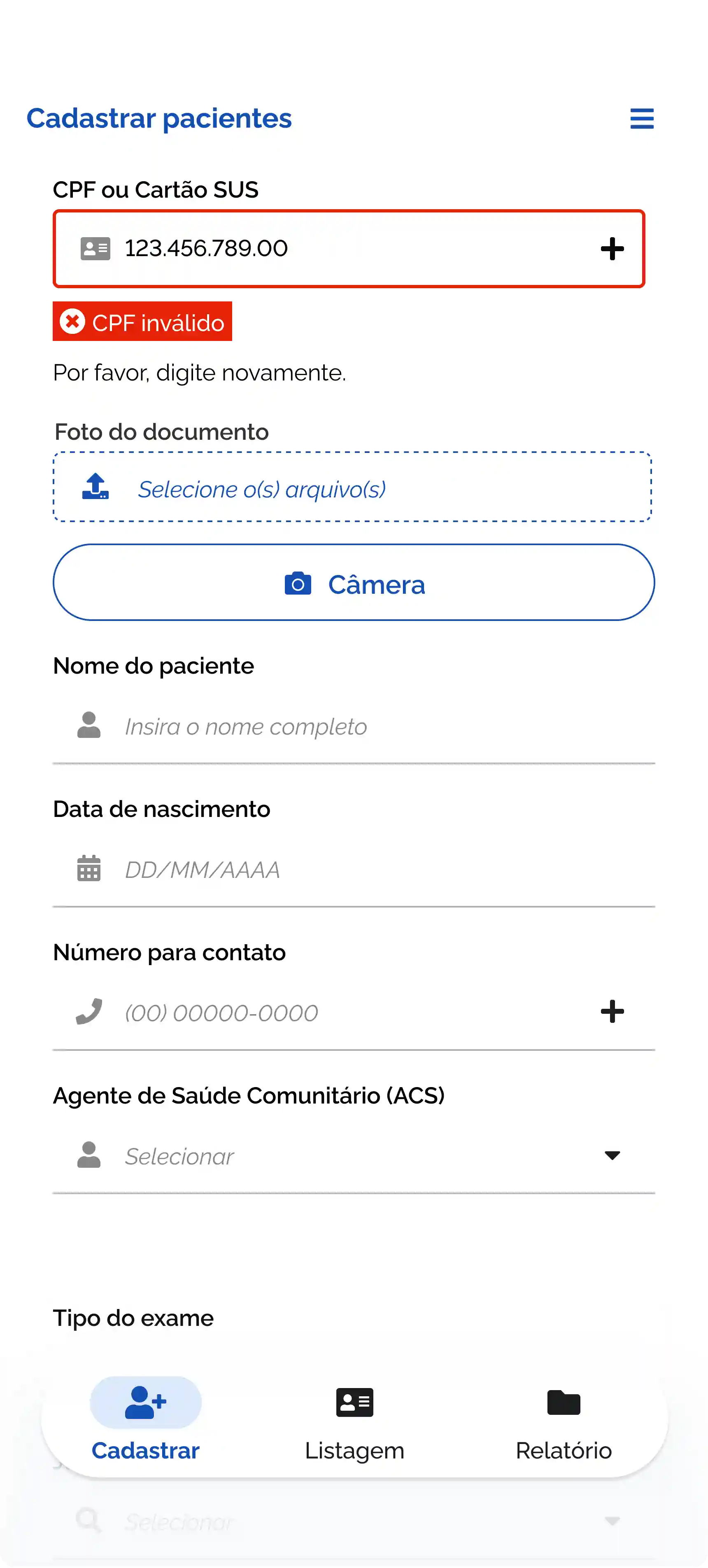 Prévia de Funcionalidade - Tela 2